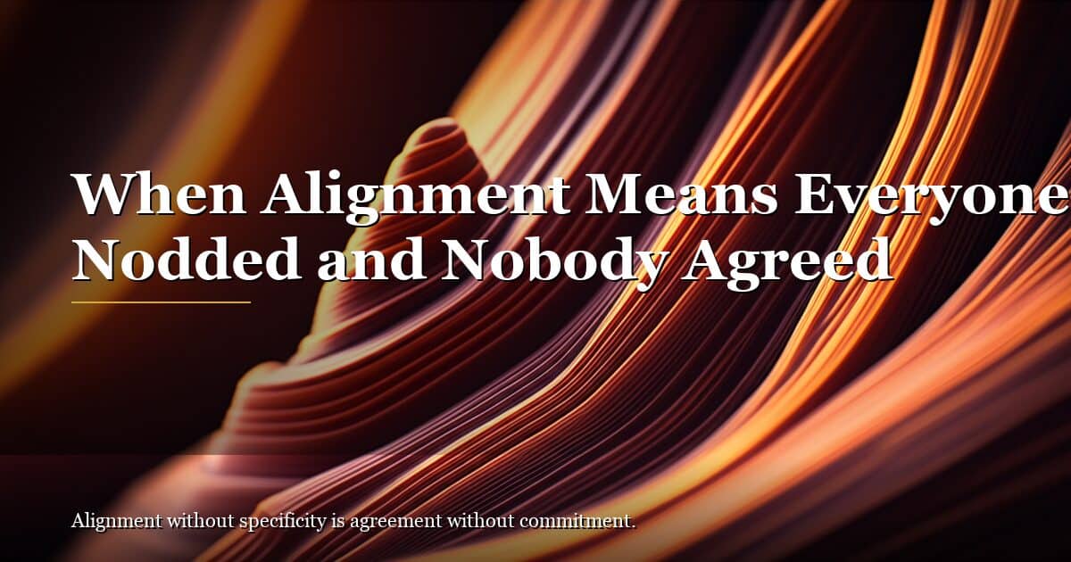 What Real Alignment Looks Like