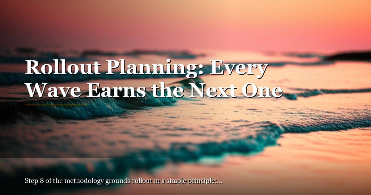 Rollout Planning: Every Wave Earns the Next One