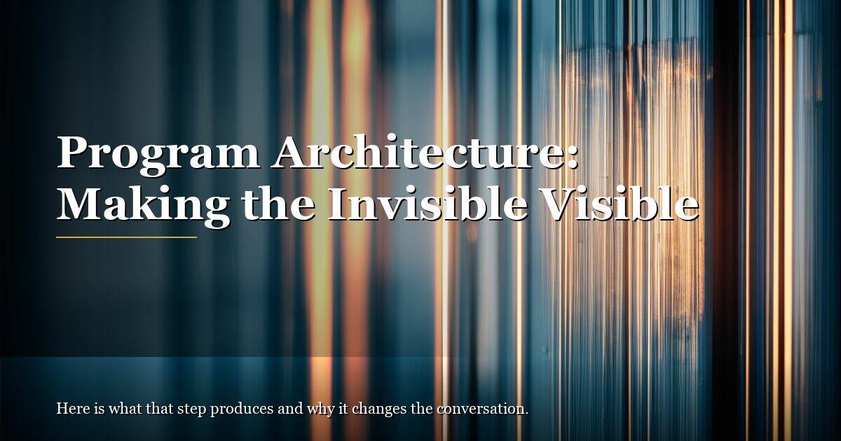 Program Architecture: Making the Invisible Visible