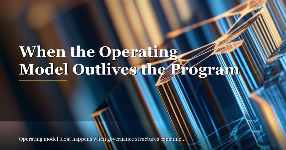 Keeping Governance Lightweight as Programs Evolve