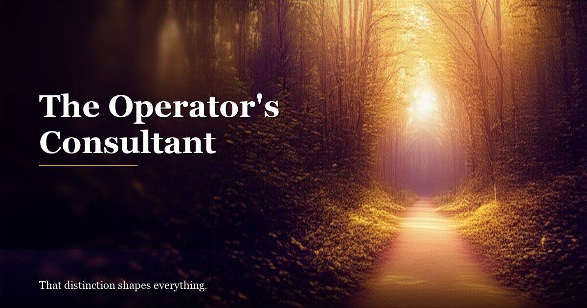 The Operator’s Consultant
